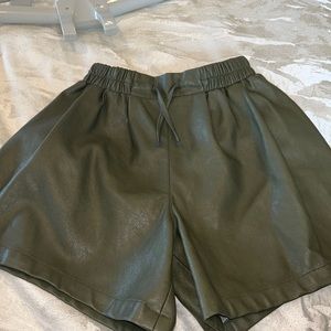 Zara faux leather shorts
